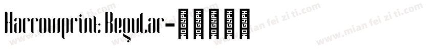 Harrowprint Regular字体转换